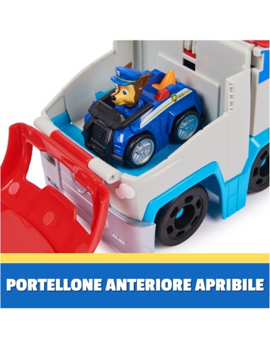 GIOCATTOLO PUBBLICIZZATO: vendita online Paw Patrol Pup Squad Patroller con Chase e Mini Racer – Camion Veicolo da 25 cm in o...