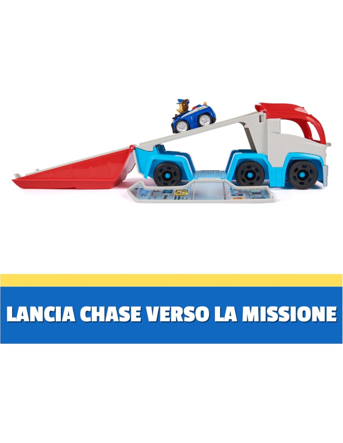GIOCATTOLO PUBBLICIZZATO: vendita online Paw Patrol Pup Squad Patroller con Chase e Mini Racer – Camion Veicolo da 25 cm in o...