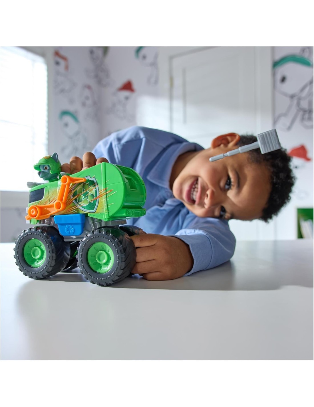 GIOCATTOLO PUBBLICIZZATO: vendita online Paw Patrol Rescue Wheels Rocky Veicolo riciclaggio con Lanciamissili – Spin Master i...