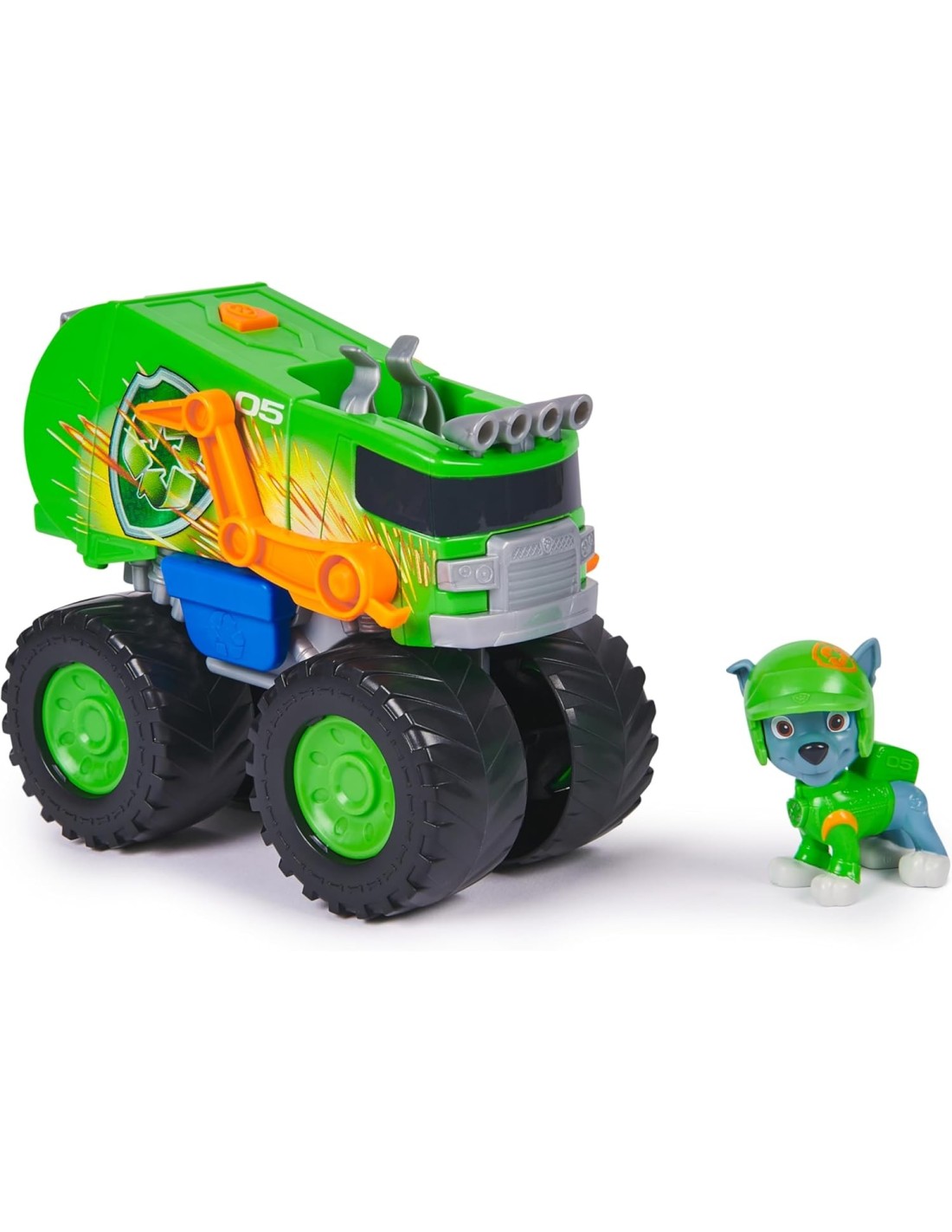 GIOCATTOLO PUBBLICIZZATO: vendita online Paw Patrol Rescue Wheels Rocky Veicolo riciclaggio con Lanciamissili – Spin Master i...