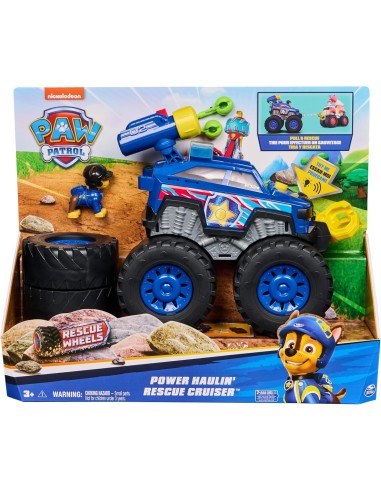 GIOCATTOLO PUBBLICIZZATO: vendita online Paw Patrol Chase Power Haulin’ Cruiser – Rescue Wheels con Luci, Suoni e Verricello ...