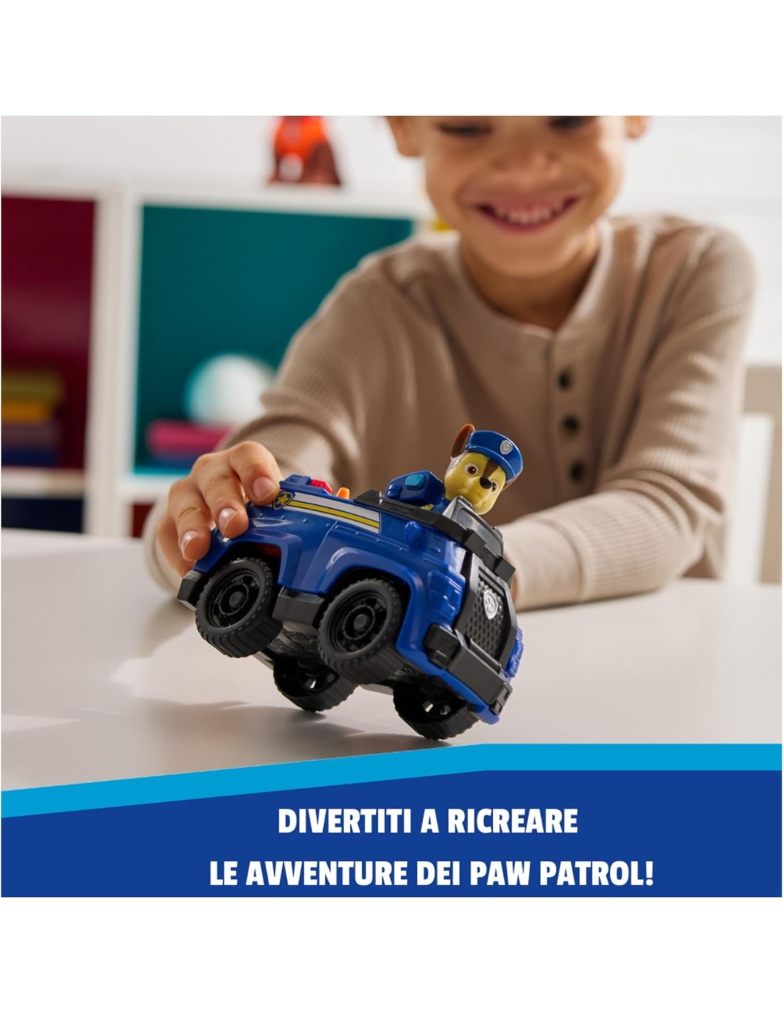 GIOCATTOLO PUBBLICIZZATO: vendita online Paw Patrol Chase Patrol Cruiser – Veicolo Eco-Friendly con Figura 3+ Anni in offerta