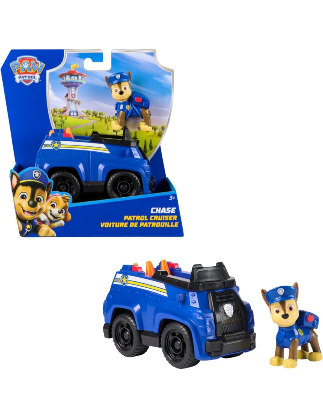 GIOCATTOLO PUBBLICIZZATO: vendita online Paw Patrol Chase Patrol Cruiser – Veicolo Eco-Friendly con Figura 3+ Anni in offerta