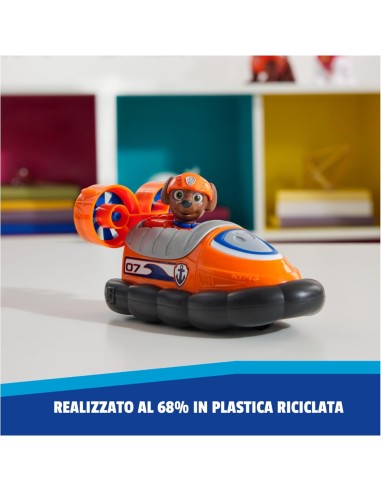 GIOCATTOLO PUBBLICIZZATO: vendita online Paw Patrol Zuma Hovercraft Eco-Friendly con Figura – Veicolo da 13 cm in offerta