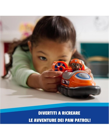 GIOCATTOLO PUBBLICIZZATO: vendita online Paw Patrol Zuma Hovercraft Eco-Friendly con Figura – Veicolo da 13 cm in offerta