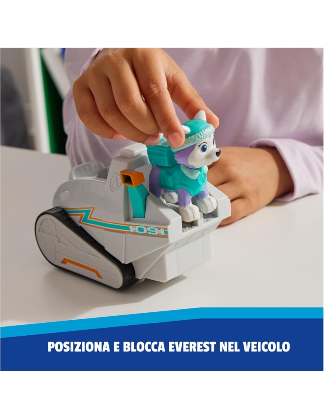 GIOCATTOLO PUBBLICIZZATO: vendita online Paw Patrol Everest Veicolo Spazzaneve Eco-Friendly – 13 cm in offerta