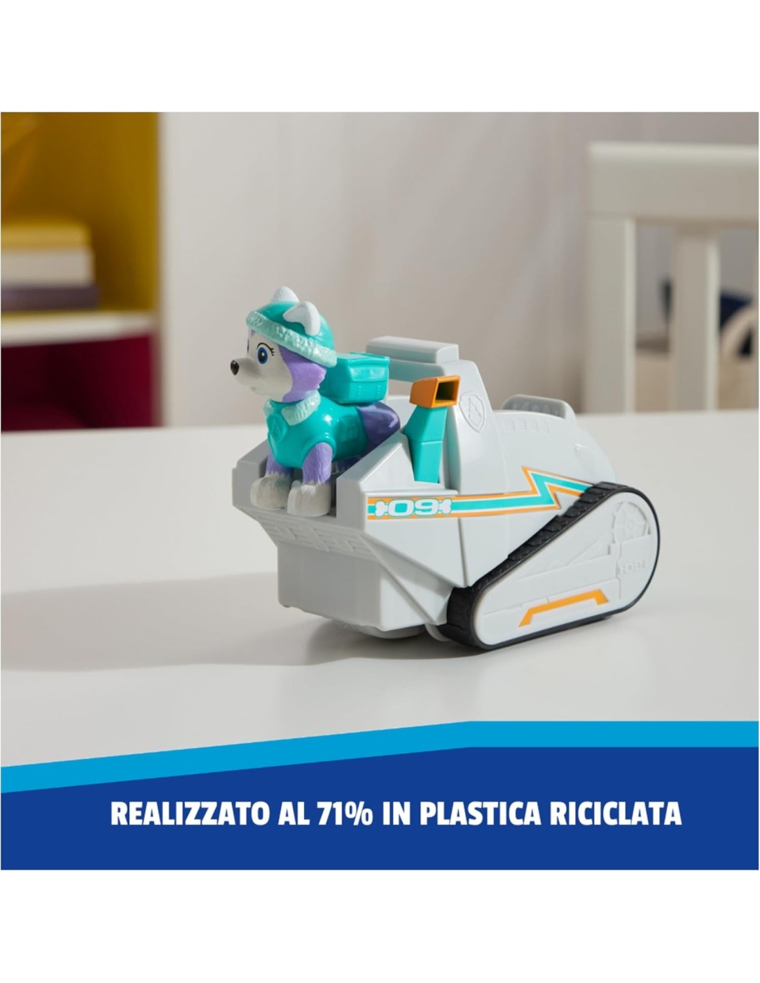 GIOCATTOLO PUBBLICIZZATO: vendita online Paw Patrol Everest Veicolo Spazzaneve Eco-Friendly – 13 cm in offerta