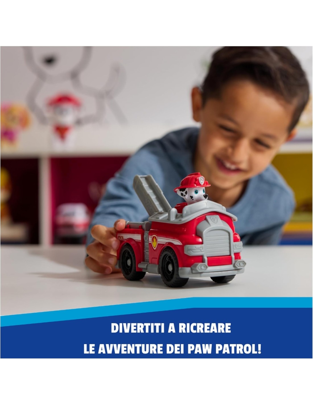 GIOCATTOLO PUBBLICIZZATO: vendita online Paw Patrol Marshall Fire Engine – Veicolo Camion dei Pompieri 13 cm in offerta