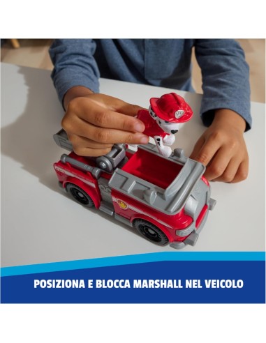 GIOCATTOLO PUBBLICIZZATO: vendita online Paw Patrol Marshall Fire Engine – Veicolo Camion dei Pompieri 13 cm in offerta