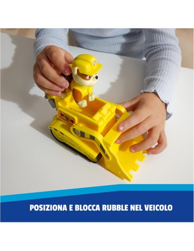 GIOCATTOLO PUBBLICIZZATO: vendita online Paw Patrol Rubble Bulldozer Monster Truck – Veicolo con Figura e Ruote funzionanti i...