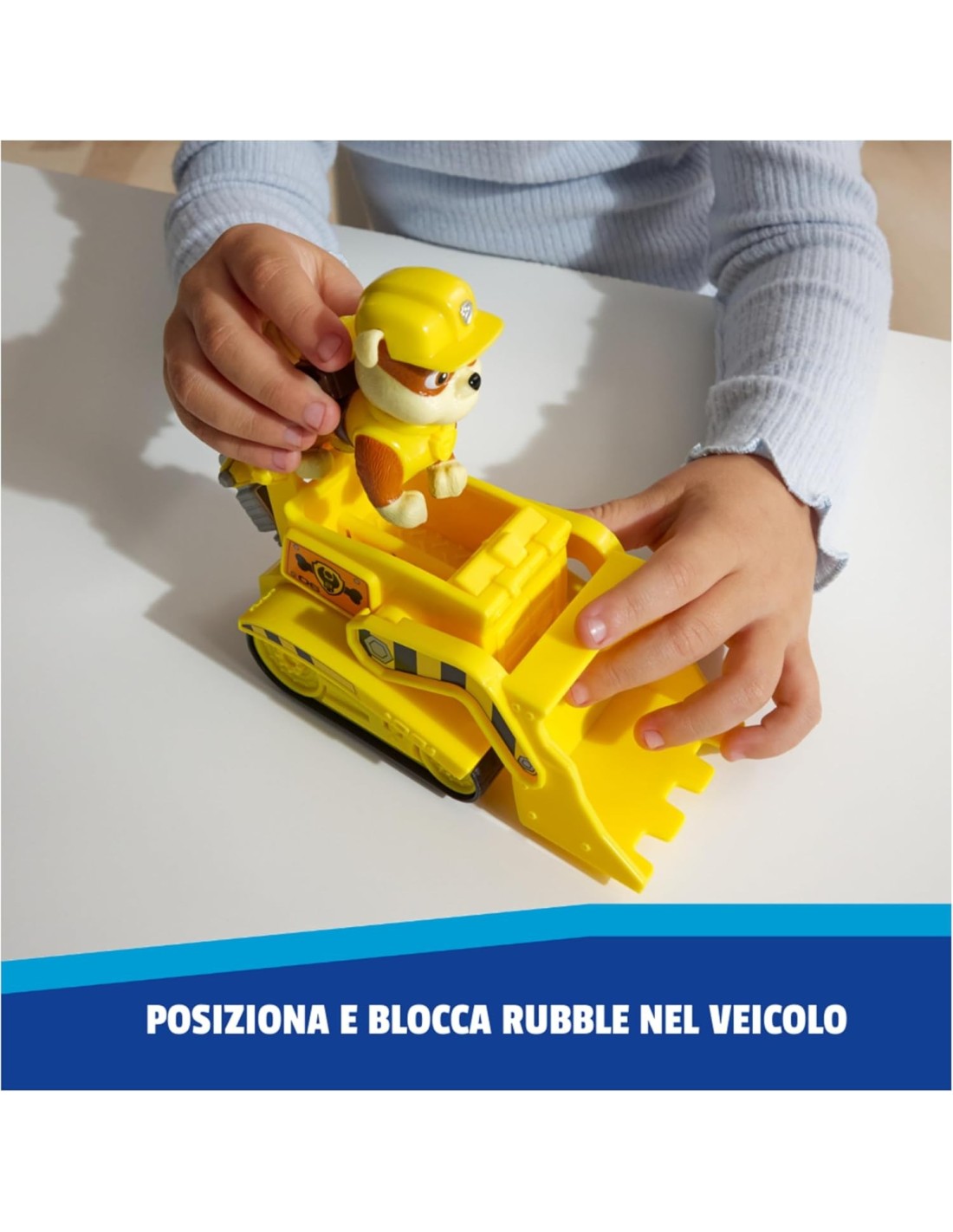 GIOCATTOLO PUBBLICIZZATO: vendita online Paw Patrol Rubble Bulldozer Monster Truck – Veicolo con Figura e Ruote funzionanti i...