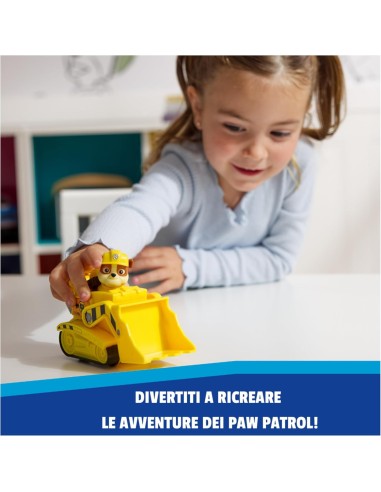 GIOCATTOLO PUBBLICIZZATO: vendita online Paw Patrol Rubble Bulldozer Monster Truck – Veicolo con Figura e Ruote funzionanti i...