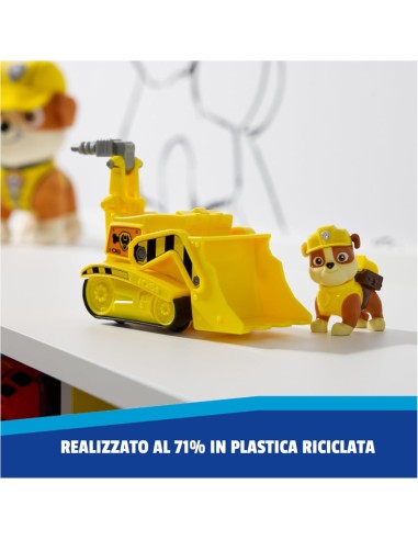 GIOCATTOLO PUBBLICIZZATO: vendita online Paw Patrol Rubble Bulldozer Monster Truck – Veicolo con Figura e Ruote funzionanti i...