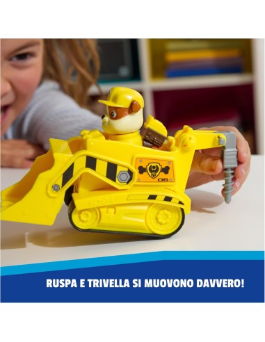 GIOCATTOLO PUBBLICIZZATO: vendita online Paw Patrol Rubble Bulldozer Monster Truck – Veicolo con Figura e Ruote funzionanti i...