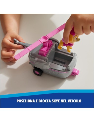 GIOCATTOLO PUBBLICIZZATO: vendita online Paw Patrol Skye Elicottero Base con Figura – Veicolo da 13 cm in offerta