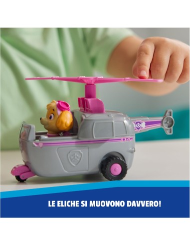 GIOCATTOLO PUBBLICIZZATO: vendita online Paw Patrol Skye Elicottero Base con Figura – Veicolo da 13 cm in offerta