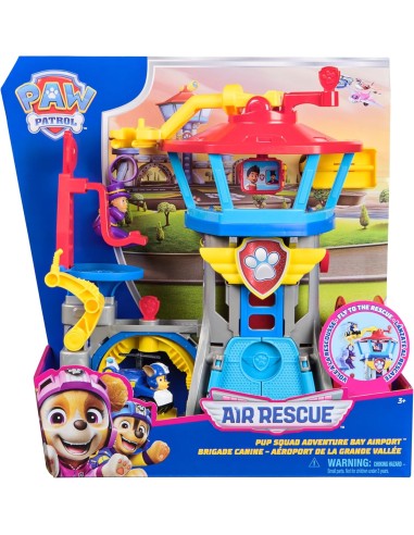 GIOCATTOLO PUBBLICIZZATO: vendita online Paw Patrol Pup Squad Playset “Adventure Bay Airport” – Air Rescue da 30 cm in offerta