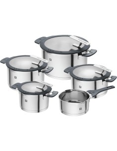 BATTERIE COMPLETE: vendita online ZWILLING Simplify Set Pentole 5 pezzi in Acciaio 18/10 – Coperchi con Scolapasta in offerta