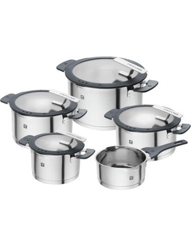 BATTERIE COMPLETE: vendita online ZWILLING Simplify Set Pentole 5 pezzi in Acciaio 18/10 – Coperchi con Scolapasta in offerta