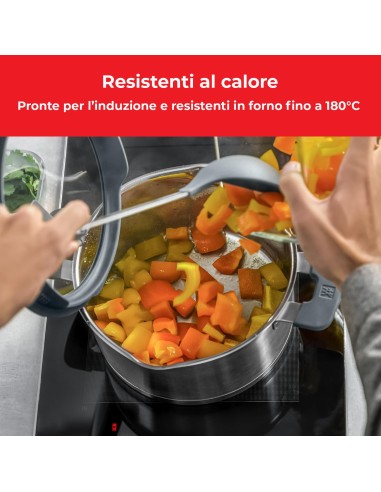 BATTERIE COMPLETE: vendita online ZWILLING Simplify Set Pentole 5 pezzi in Acciaio 18/10 – Coperchi con Scolapasta in offerta