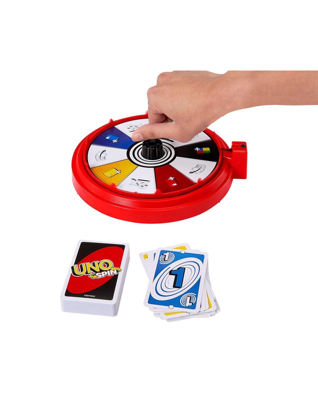 GIOCHI DI SOCIETA'E PUZZLE: vendita online UNO Spin – Gioco di Carte con Ruota a Giro per 2‑10 Giocatori, Età 7+ in offerta