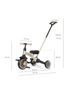 QPLAY Trike Stager 3 in 1 Triciclo Balance Bike BROWN | shopincasa.it
