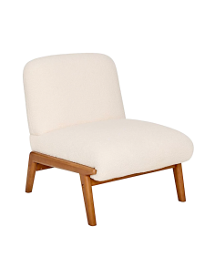 POLTRONE E DIVANI: vendita online Poltrona bouclé, Liora, avorio, legno FSC, 61,4x75,5x76 cm, stile moderno in offerta