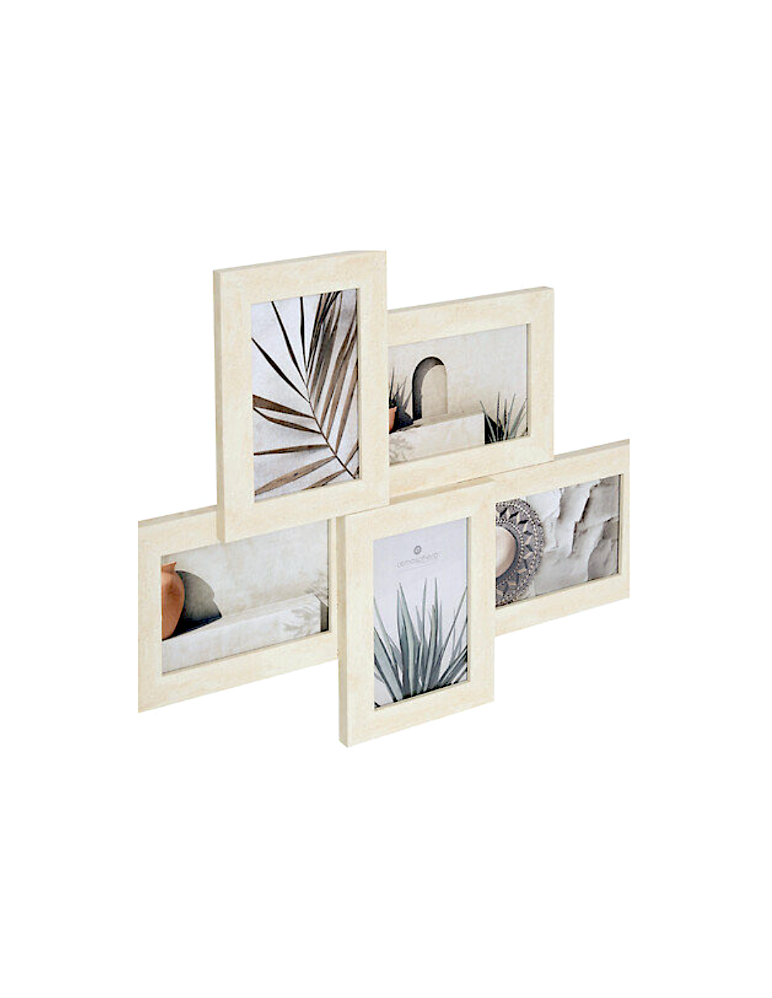 PORTAFOTO E CORNICI: vendita online Cornice multifoto, 5 foto, effetto travertino, Anaya, 48,4x38,2 cm, beige, plastica e vet...