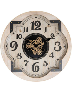 OROLOGI: vendita online Orologio McKensie, diametro 63 cm, MDF beige, da parete, design con meccanismo a vista in offerta