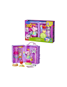 Peppa Pig guardaroba playset con figura 15 cm e accessori in custodia | shopincasa.it