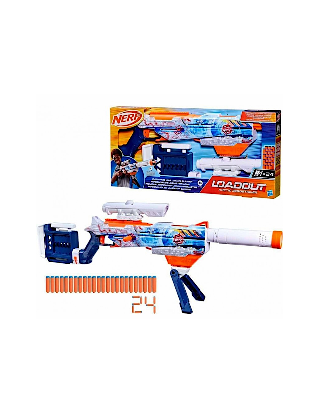 Blaster Nerf Arctic Zerostriker con 24 dardi N1 | shopincasa.it