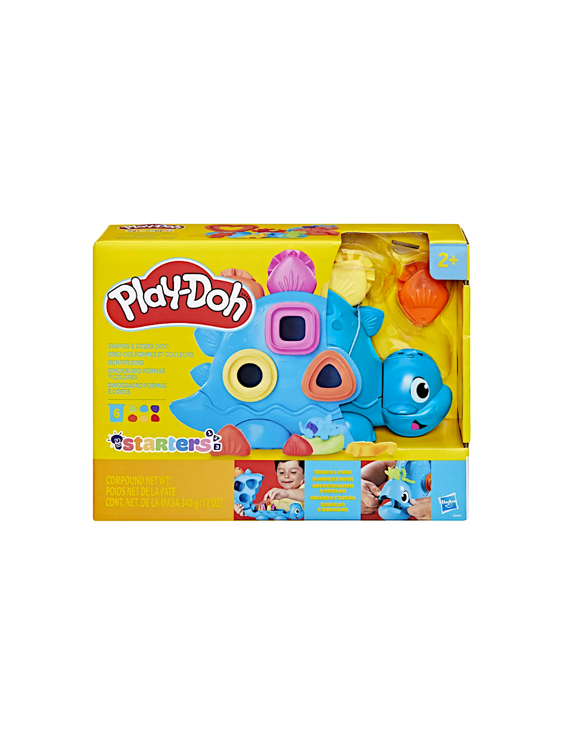 Play-Doh Dinosauro Forme e Colori con 6 vasetti di pasta modellabile e accessori | shopincasa.it