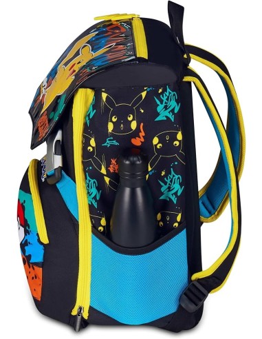 ZAINI: vendita online Zaino scuola Seven, Pokémon, doppio scomparto estensibile, 24-27 litri, nero, bambino, scuola elementar...