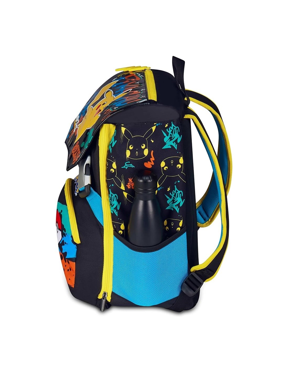 ZAINI: vendita online Zaino scuola Seven, Pokémon, doppio scomparto estensibile, 24-27 litri, nero, bambino, scuola elementar...