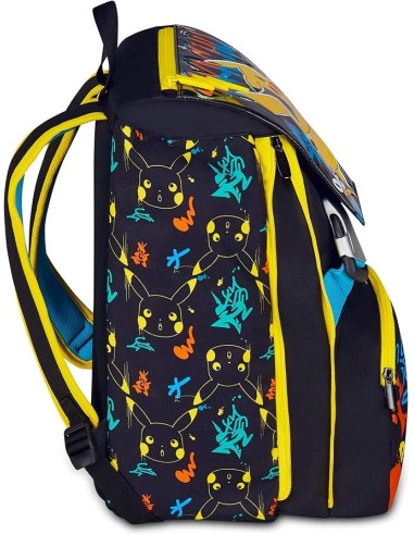 ZAINI: vendita online Zaino scuola Seven, Pokémon, doppio scomparto estensibile, 24-27 litri, nero, bambino, scuola elementar...