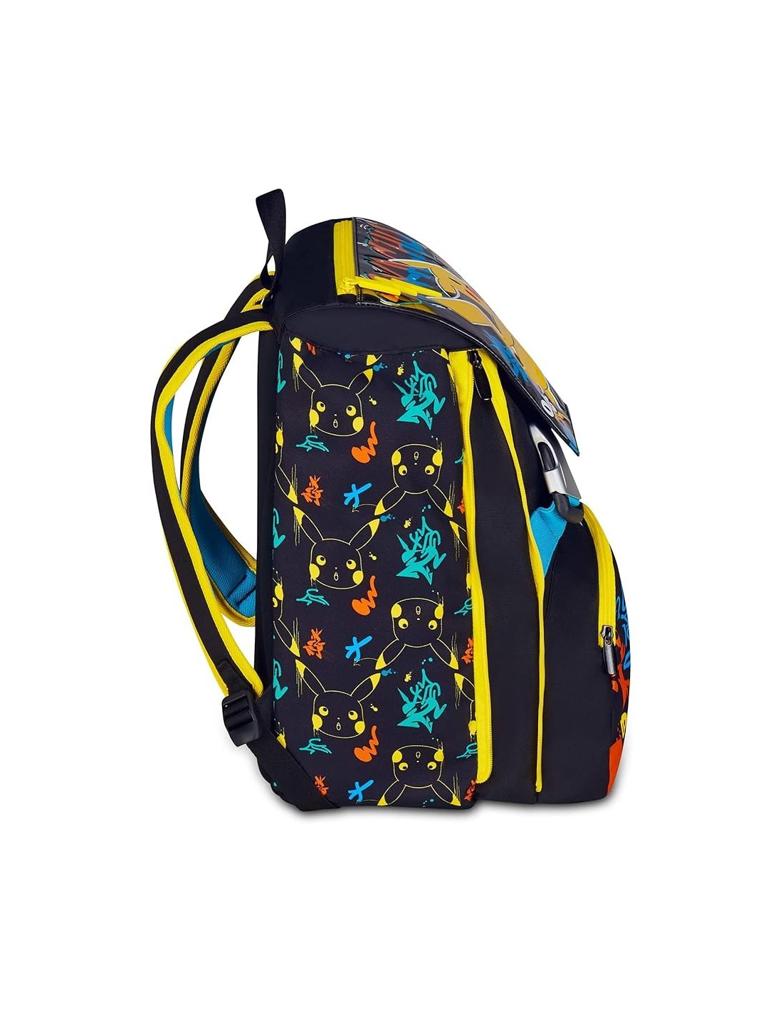 ZAINI: vendita online Zaino scuola Seven, Pokémon, doppio scomparto estensibile, 24-27 litri, nero, bambino, scuola elementar...