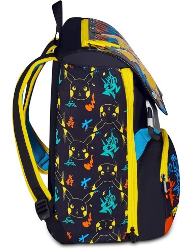 ZAINI: vendita online Zaino scuola Seven, Pokémon, doppio scomparto estensibile, 24-27 litri, nero, bambino, scuola elementar...