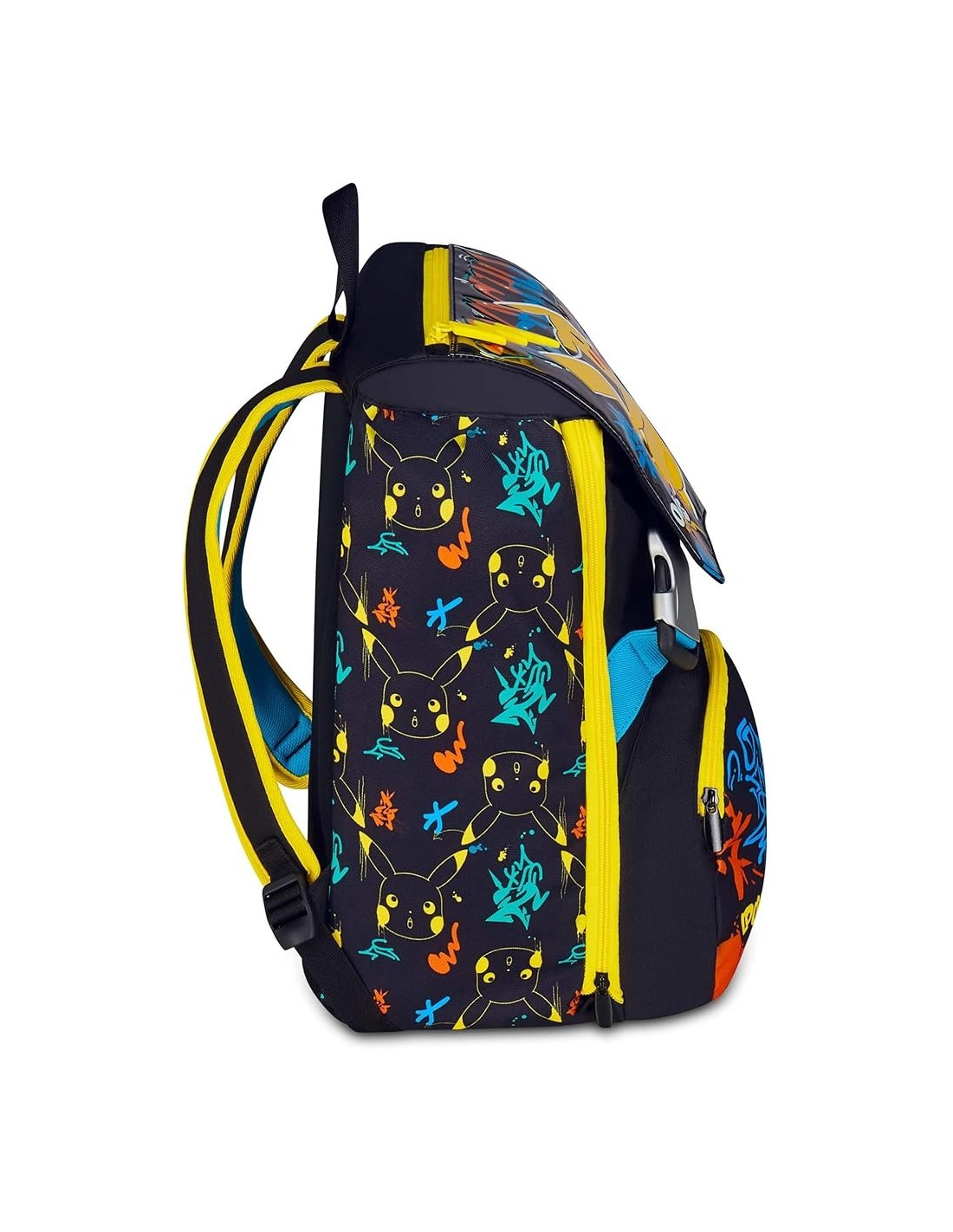 ZAINI: vendita online Zaino scuola Seven, Pokémon, doppio scomparto estensibile, 24-27 litri, nero, bambino, scuola elementar...