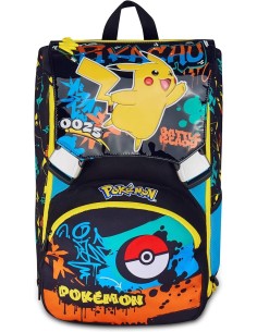 ZAINI: vendita online Zaino scuola Seven, Pokémon, doppio scomparto estensibile, 24-27 litri, nero, bambino, scuola elementar...