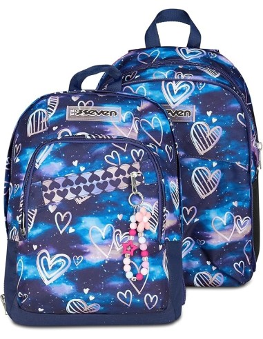 ZAINI: vendita online Seven Zaino Scuola Dual Detach, Viola Fucsia, 32L, Doppio Scomparto con Zainetto Staccabile, Tasca PC i...