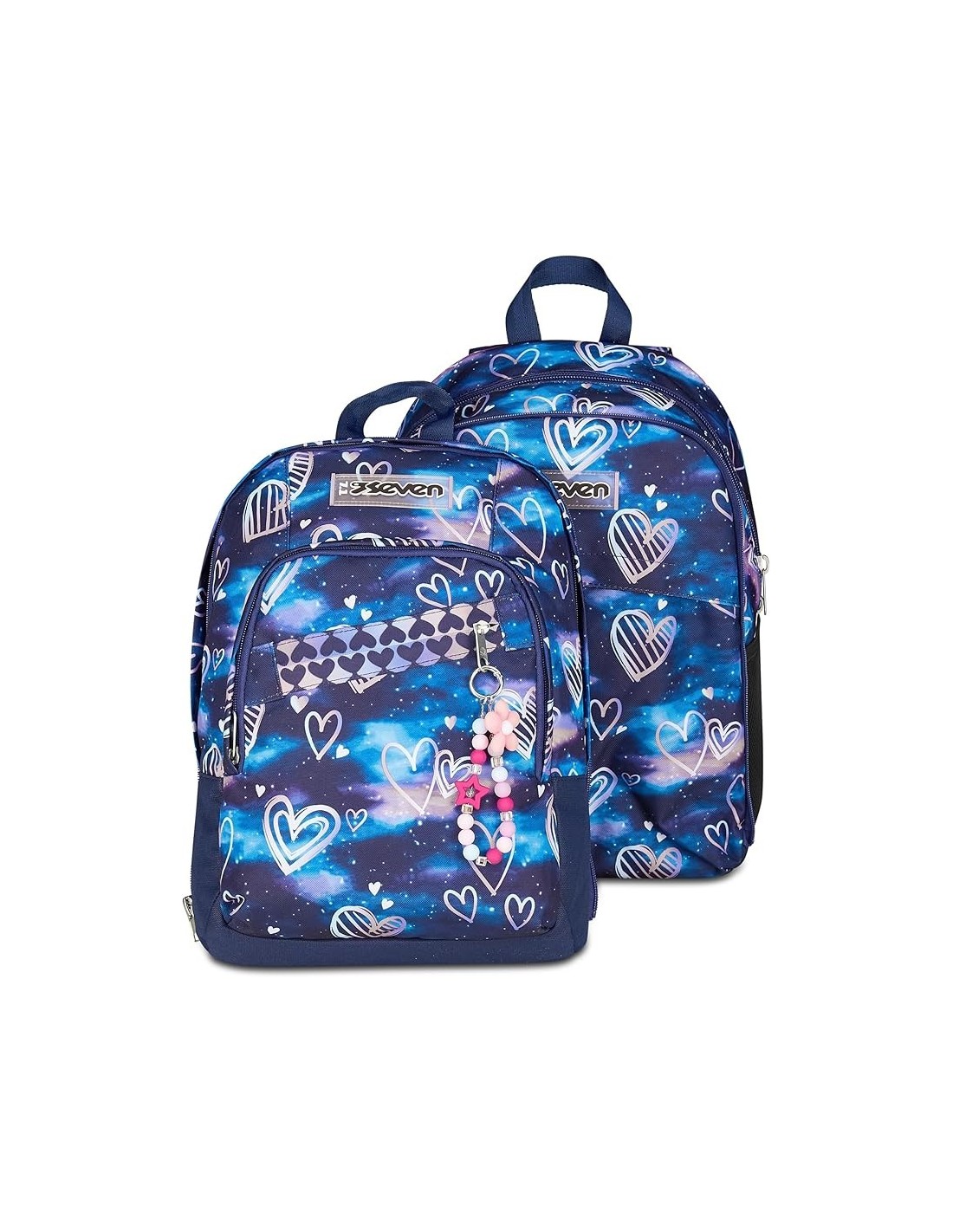 ZAINI: vendita online Seven Zaino Scuola Dual Detach, Viola Fucsia, 32L, Doppio Scomparto con Zainetto Staccabile, Tasca PC i...
