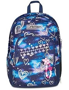 ZAINI: vendita online Seven Zaino Scuola Dual Detach, Viola Fucsia, 32L, Doppio Scomparto con Zainetto Staccabile, Tasca PC i...