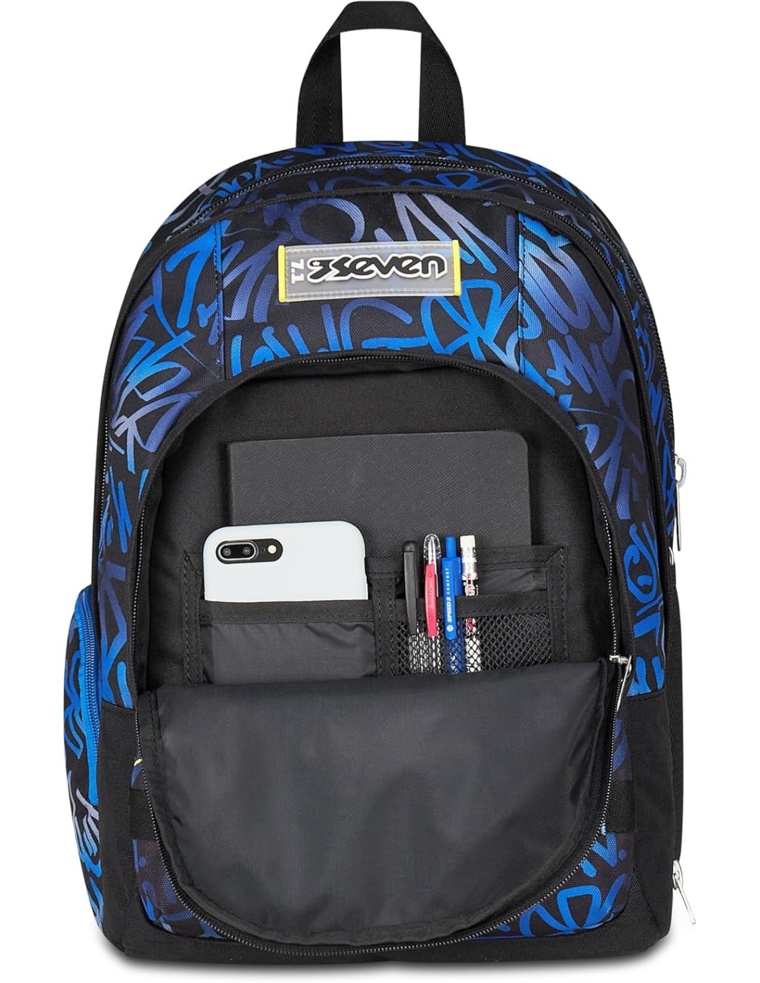 ZAINI: vendita online Seven Zaino Scuola, Dual Detach, Blu Giallo, Doppio Scomparto 32 L, Con Tasca PC, 30x43,5x24 cm in offerta