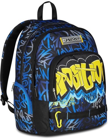 ZAINI: vendita online Seven Zaino Scuola, Dual Detach, Blu Giallo, Doppio Scomparto 32 L, Con Tasca PC, 30x43,5x24 cm in offerta