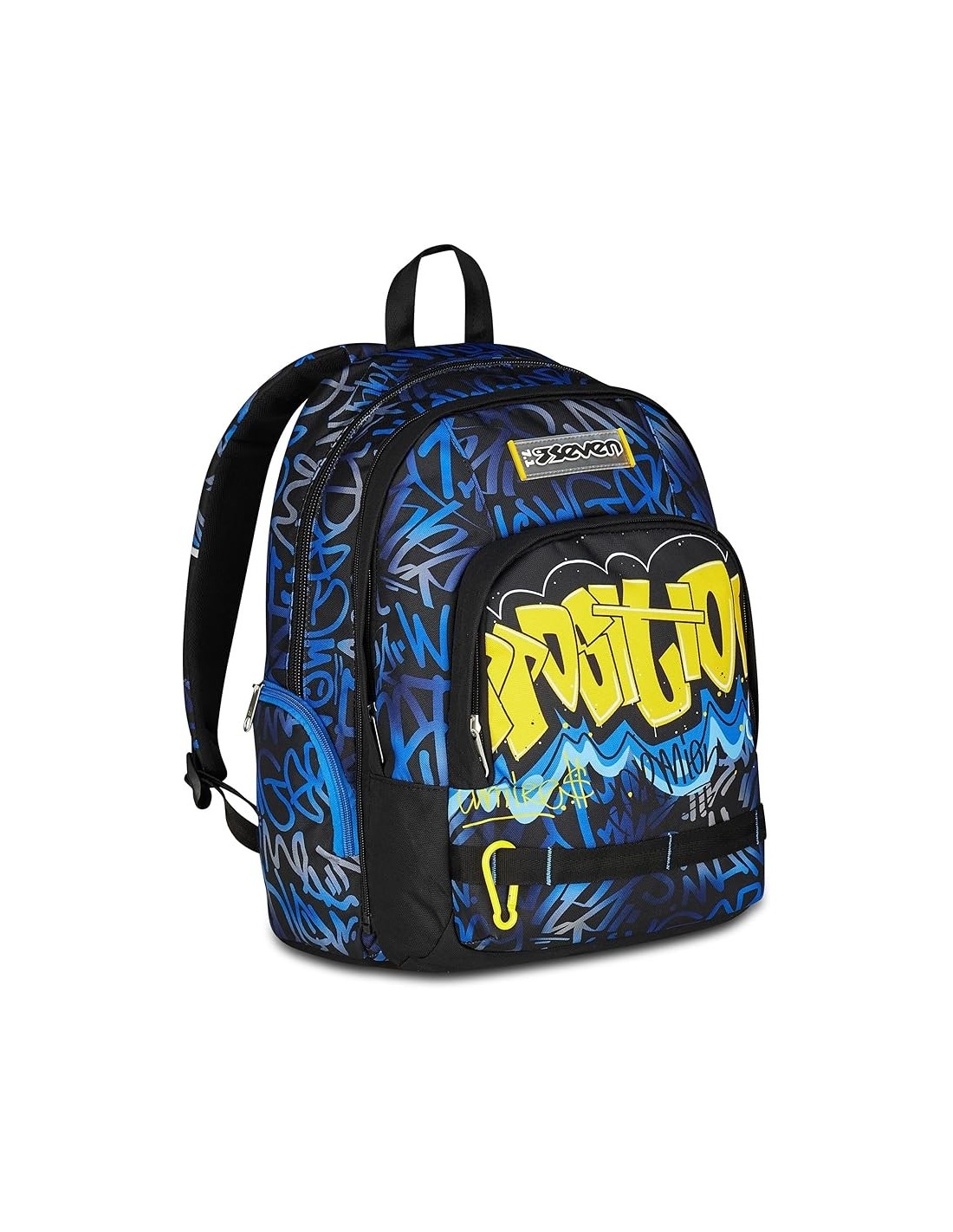 ZAINI: vendita online Seven Zaino Scuola, Dual Detach, Blu Giallo, Doppio Scomparto 32 L, Con Tasca PC, 30x43,5x24 cm in offerta