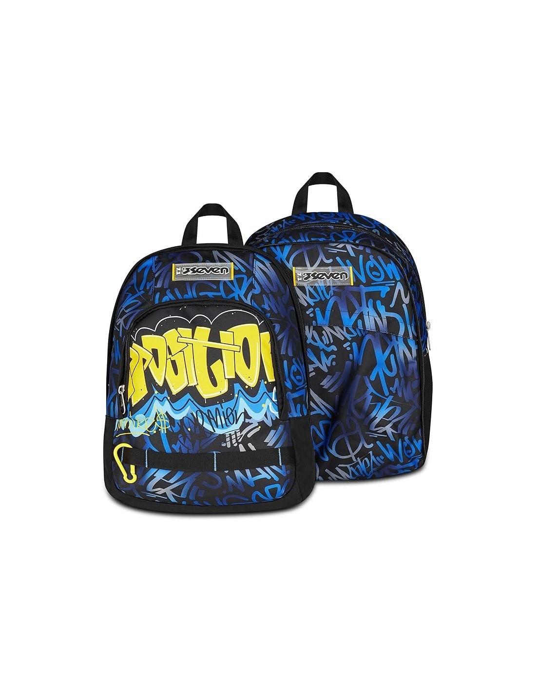 ZAINI: vendita online Seven Zaino Scuola, Dual Detach, Blu Giallo, Doppio Scomparto 32 L, Con Tasca PC, 30x43,5x24 cm in offerta