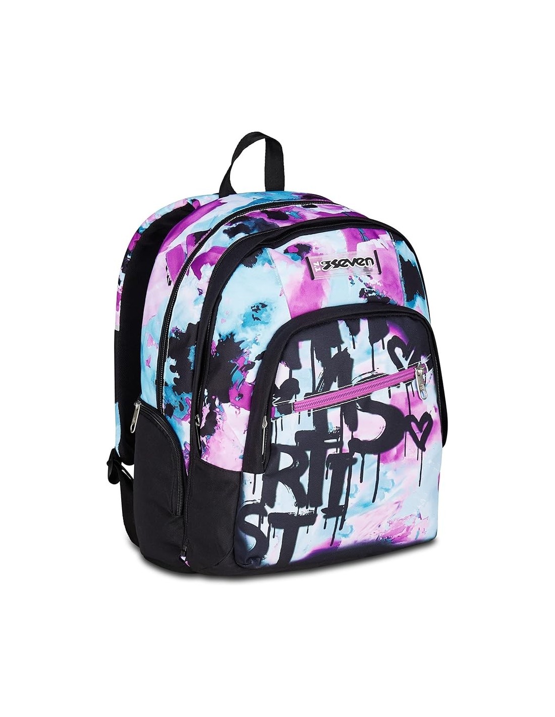 ZAINI: vendita online Seven Zaino Scuola, Dual Detach, Azzurro Fucsia, Doppio Scomparto 32 L, Con Tasca PC, Scuola, 30x43,5x2...