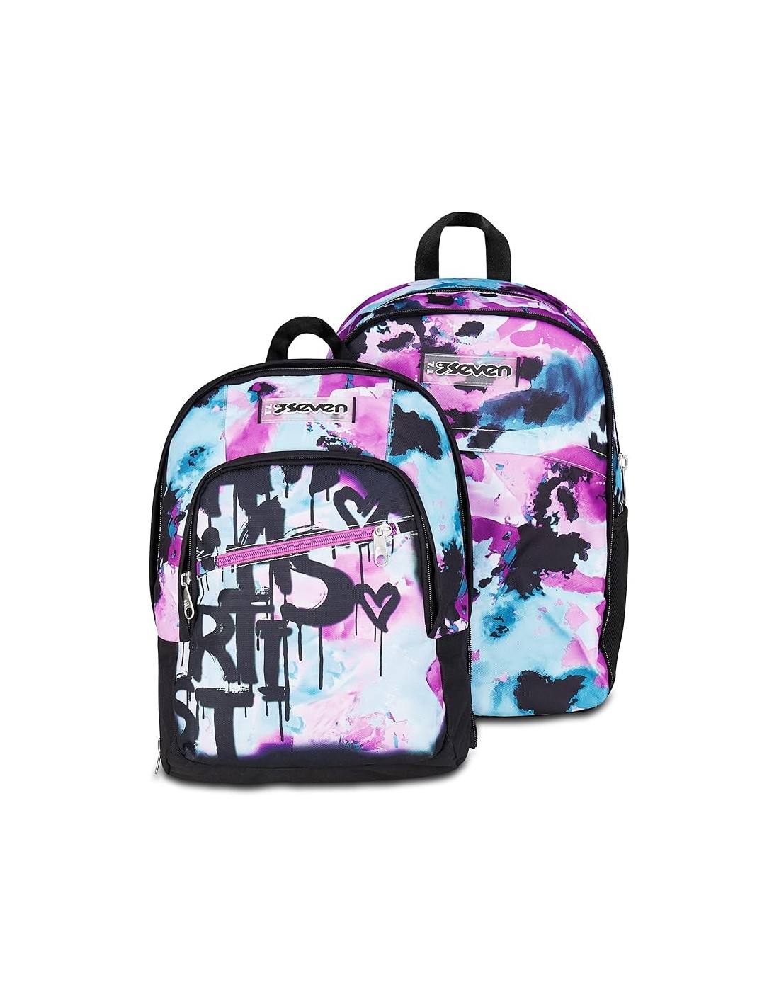 ZAINI: vendita online Seven Zaino Scuola, Dual Detach, Azzurro Fucsia, Doppio Scomparto 32 L, Con Tasca PC, Scuola, 30x43,5x2...