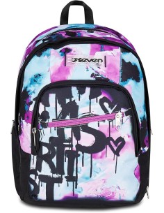 ZAINI: vendita online Seven Zaino Scuola, Dual Detach, Azzurro Fucsia, Doppio Scomparto 32 L, Con Tasca PC, Scuola, 30x43,5x2...