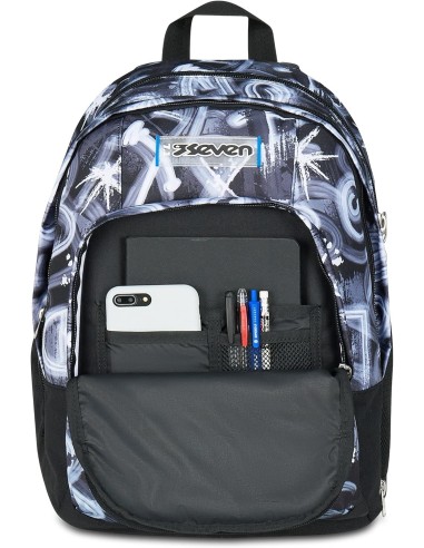ZAINI: vendita online Seven Zaino Scuola, Dual Detach, Grigio Azzurro, Doppio Scomparto 32 L, Con Tasca PC, Organizer, Zaino,...